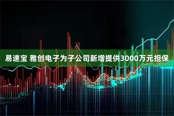 易速宝 雅创电子为子公司新增提供3000万元担保