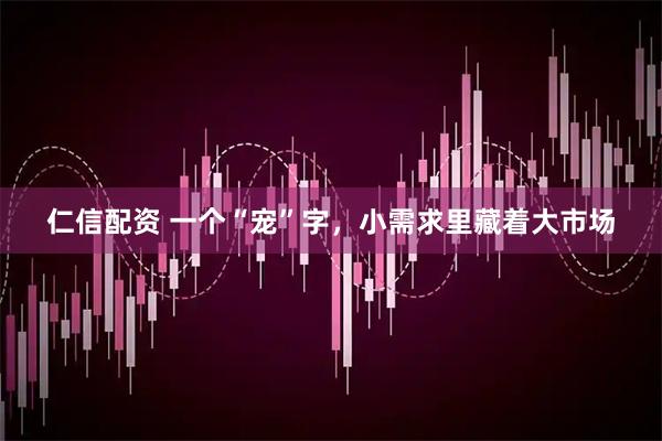 仁信配资 一个“宠”字,小需求里藏着大市场