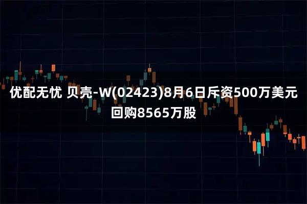 优配无忧 贝壳-W(02423)8月6日斥资500万美元回购8565万股